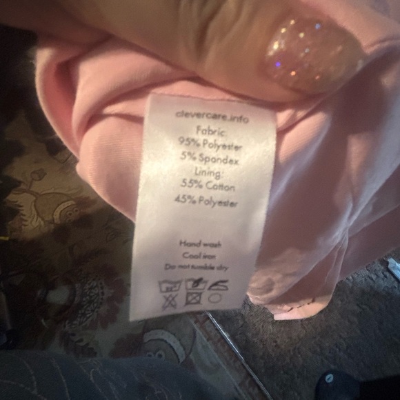 NWT Pink Lichi Thin Strap Front-Slit Mini Dress Ballet Pink Going out Spring - Picture 8 of 10